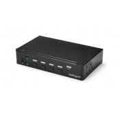 Switch Conmutador KVM de 4 Puertos HDMI 1080p con USB 3.0